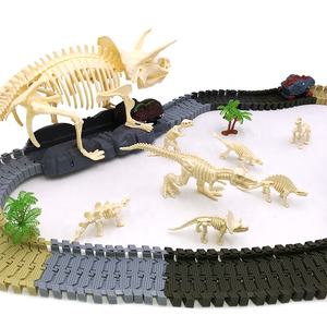 Nuevo Túnel de Esqueleto de Dinosaurio de Plástico, Modelo de Ferrocarril DIY, Mini Coche de Dinosaurio <span class=keywords><strong>El</strong></span>éctrico, Juego de Juguetes de Construcción de <span class=keywords><strong>Tren</strong></span> de 118 Piezas - Product Image 5
