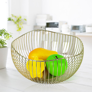 Wire Fruit <b>Basket</b> Bowl Nordic Style <b>Storage</b> Container For Kitchen Living Room Desktop Snack Bread And Fruit Holder - Product Image 1