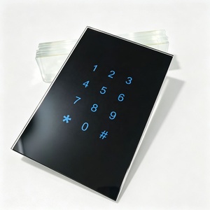 Personnalisation en usine : Panneau de clavier en verre pour serrure intelligente avec rétroéclairage LED bleu, entrée de code, sérigraphie adhésive PC PET - Product Image 2