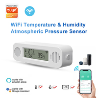 Sensor Suhu Kelembaban Tekanan Barometrik WiFi Pintar Tuya dengan Layar LCD