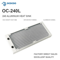 OCOCOO Radiateur en aluminium 240L-8, système de refroidissement par eau à 8 broches pour boîtier d'ordinateur, pour équipement de beauté, liquide et eau