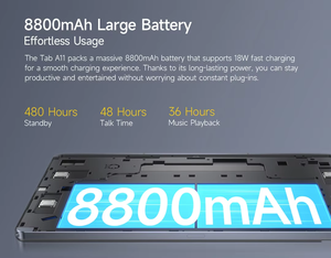 Thương Hiệu Mới Ulefone Tab A11 Tablet PC 6 + 256GB, 11 Inch Android 14 4Pcs Loa Toàn Cầu 4G Mạng Tab - Product Image 5