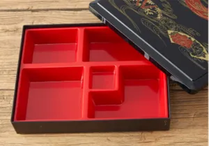 Hot Selling Multi-Size Lunchbox 5 Vierkante Lunchbox In Japanse Stijl