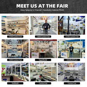 Inox vetro senza cornice in acciaio Inox 50x50 carotaggio in vetro per balaustre e corrimano di forma rotonda - Product Image 6