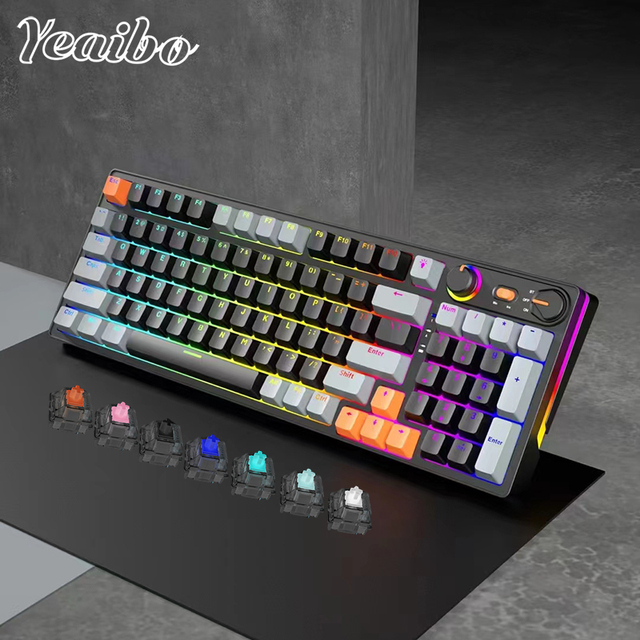 Macos Klim Keytar Wheel Inch 64 Mgic Lights Lavender Metoo Macro Ka Free Fire Jog Luminess Purple Knob Mechanical Keyboard