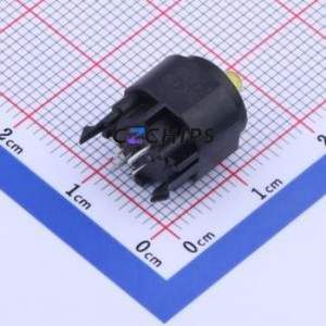 K12PLYE1.55NLV327 Push Button Switch Through hole Component THT Switch Single Pole Single Throw - Normally Open IP40 100mA Black - Product Image 1