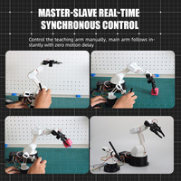 Brazo Robótico de Enseñanza Maestro-Esclavo Tscinbuny 6DOF, Brazo Mecánico Servo Totalmente Metálico, Robot de Enseñanza Paso a Paso con Cinemática DH