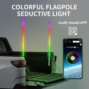 Lampe à drapeau RGB multi-spécifications 12V avec commande vocale et fonction minuterie, étanche IP65, contrôle par télécommande et application - Product Image 2