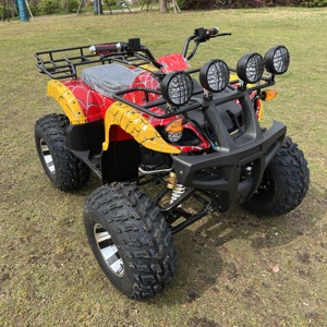 <span class=keywords><strong>Quad</strong></span> utilitaire tout-terrain 4 roues 2025 Top 70 des fabricants de VTT, motif araignée rouge-jaune, avec éclairage multi-LED, certifié CE - Product Image 1