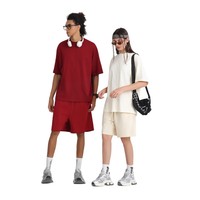 T-shirts amples en pur coton pour couple, style américain, marque de mode estivale, manches courtes, grandes tailles pour hommes et femmes