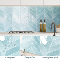 Carreaux muraux autocollants imperméables effet pierre, motif mosaïque moderne rouge et gris, pour crédence de cuisine