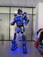 Costume de robot LED porté par un humain, costume de robot géant lumineux programmable pour spectacle, défilé de rue, promotion d'événements