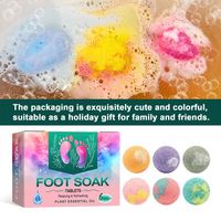 South Moon Vente en gros Marque privée Gingembre 6 PCS Pack Foot SPA Soak Comprimés Herbal Hydratant Améliorer le sommeil Bain de pieds Bombes