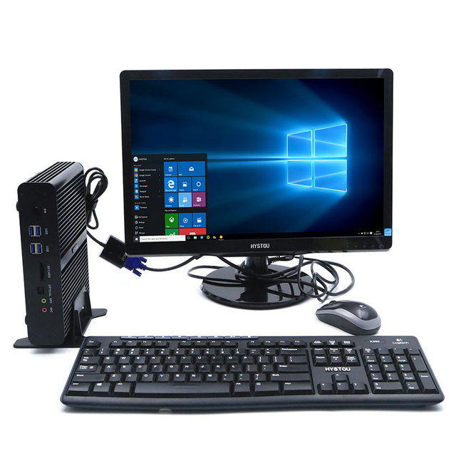 OEM Core I7 5500U Industrial Mini Desktop PC Win 10 DDR3L RAM Rugged Fanless Design for Business Use