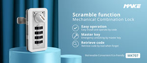 Boîte à <span class=keywords><strong>code</strong></span> numérique à petit mot de passe MK707, serrure de cabinet sans clé à 4 chiffres - Product Image 3