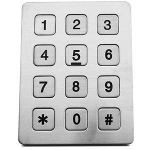 Tastiera industriale con 16 tasti KP1 professionale a prova di vandalo con numeri e lettere - Product Image 3
