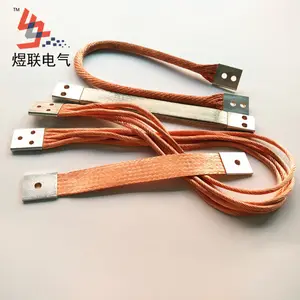Kawat Pembumian Kabel Kepang Datar Konektor Fleksibel Tembaga Diameter 0.15Mm