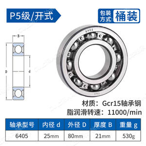 Roulements spéciaux pour moteur à grande vitesse Renben authentiques 6405-6412 Dotés de roulements de moteur efficaces 6406 6407 6408 6409 6410 6411 - Product Image 4