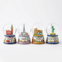 Globe à neige personnalisé en résine, écologique et peint à la main, souvenirs de Londres et de Paris, Tour Eiffel, Big Ben, pour touristes, vente en gros