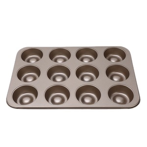 Golden Donut Mold 6 12 Cavity Carbon Steel Non Stick Madeleine Pan Home Baking Tray - Product Image 4