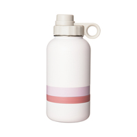 Bouteille d'eau isotherme portable 2-en-1 de 950 ml en acier inoxydable avec logo personnalisé et gamelle pour chien, idéale pour les voyages et les activités de plein air