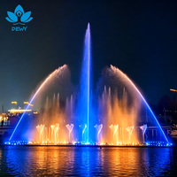 Fontaine musicale extérieure commerciale moderne en acier inoxydable de qualité supérieure, résistante à l'eau, garantie 1 an pour jardin