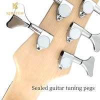 Guitare Électrique Passive Professionnelle 5 Cordes en Érable avec Logo Personnalisé, 24 Frettes, Mécaniques Entièrement Fermées, Conception Scénique, Vente en Gros pour Amateurs de Musique
