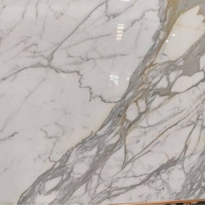 Moderne gepolijste marmeren visbuik gouden hotelvilla decoratie - Product Image 3