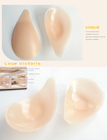 Soutien-gorge Invisible sans bretelles en Silicone auto-adhésif, réutilisable, forme d'aile de poitrine collante