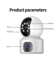 Caméra en circuit fermé de surveillance de sécurité à vision nocturne couleur à double objectif WIFI pour la maison