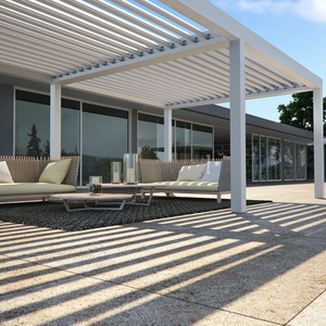 Toldo Jardín Gazebo impermeable Motorizado Metal Exterior Louvered Kits Sistema de techo Pérgola de aluminio bioclimático <span class=keywords><strong>para</strong></span> la venta - Product Image 6
