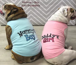 Multi Colors Low Price Low MOQ With Inscription Customized Logo Pet Accessories Dog Shirt Clothes Puppy Clothes