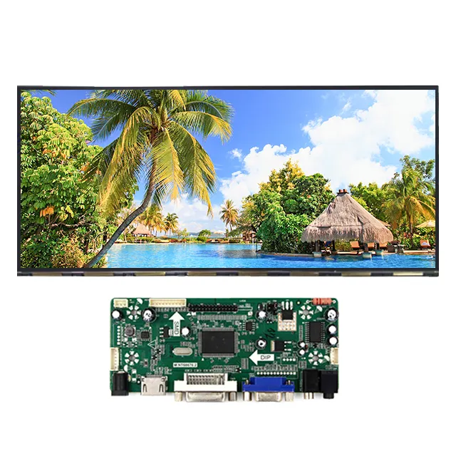 25 pollici display lcd monitor 2560*1080 di paesaggio 2k di visione con LVDS per HD-MI VGA DVI bordo di driver kit per uso industriale