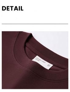 Camiseta de Manga Corta de Algodón Peinado en Blanco y Negro, Marca de Moda 2025, Color Sólido, Nueva Colección de Verano, Estilo Costa Oeste Americana para Hombre - Product Image 4