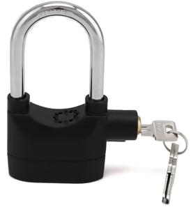 Không thấm nước 110dB cửa báo động ổ khóa với chìa khóa an toàn chống trộm khóa xe máy Còi báo động đánh bóng kết thúc - Product Image 2