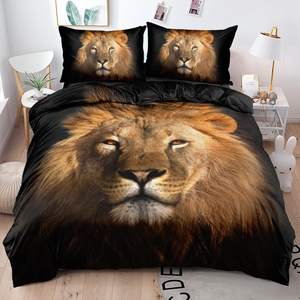 Ensemble de literie 3pcs 3D Animal Full Queen Set de housse de <span class=keywords><strong>couette</strong></span> Drap de lit <span class=keywords><strong>Loup</strong></span> Imprimé Twin King Housse de <span class=keywords><strong>couette</strong></span> Linge de lit - Product Image 4