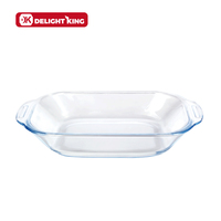 Ensemble d'ustensiles de cuisson en verre Borosilicate, vente en gros, plats rectangulaires sans danger, résistant à la chaleur, vente en gros,