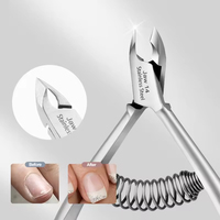 Outils professionnels pour la manucure JM, pinces à cuticules à double ressort en acier inoxydable de haute qualité, pinces à cuticules coréennes avec boîte