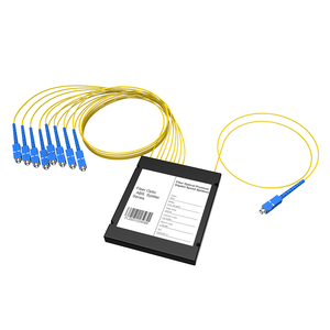 ตัวแยกไฟเบอร์ออปติกแบบพาสซีฟชนิดกล่อง ABS คุณภาพสูงขายดีที่สุด 1x8 SC UPC PLC สำหรับเครือข่าย FTTH FTTx - Product Image 1