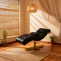 Lit de massage et de beauté moderne de luxe avec base métallique dorée, réglable en hauteur, pour hôtels, salles de sport et salons de beauté, personnalisable