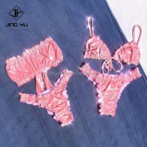 Traje de Baño Jacquard Popular para Mujer, Diseño Zigzag, Push-Up, Colección de Trajes de Baño Personalizados para Primavera/Verano 2024 - Product Image 3