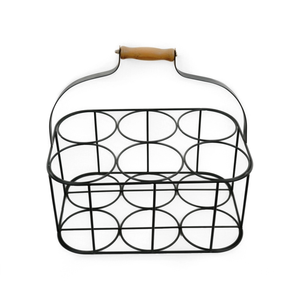 आधुनिक डिजाइन आयरन वाइन रैक रसोई अलमारियों के लिए भंडारण ब्लैक डिस्प्ले काउंटरटॉप पुनः प्रयोज्य पोर्टेबल बोतल रैक - Product Image 1