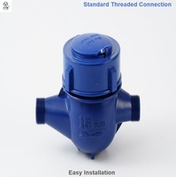Compteur d'eau mécanique économique DN15 à jet multiple, corps en plastique, IP68, directement de l'usine, personnalisation prise en charge