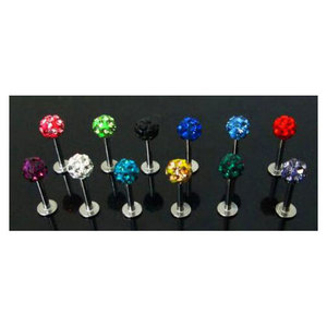 Fantasia in acciaio inox Labret Piercing anello di cristallo Monroe labbro bottone Labret Bar trago Piercing per il corpo dei bambini gioielli da Ferido - Product Image 4