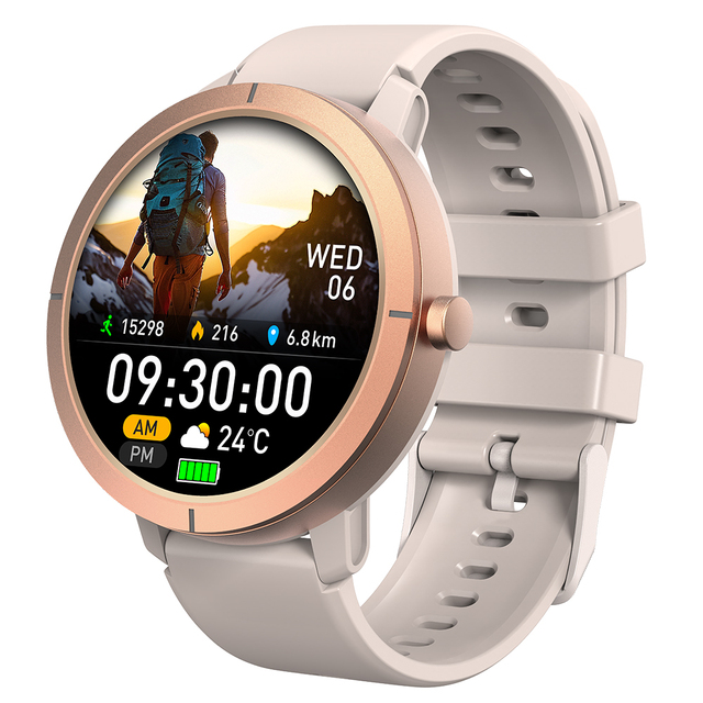 DM76 Girls Smart Watch with GPS 5ATM Compass Amoled 1.32inch 466*466-Waterproof Sports Support Swimming and Relog Smartwatch