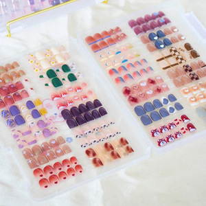 Nail Art Storage Box Transparent Plastic Portable Organizer Dustproof <b>Display</b> <b>Case</b> For Nail Tips Rectangle Shape 1-3L Capacity - Product Image 2