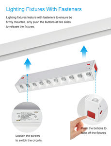Système d'éclairage sur <span class=keywords><strong>rail</strong></span> magnétique LED linéaire COB blanc encastré en surface Tuya Smart Wifi 220V, kits suspendus <span class=keywords><strong>pour</strong></span> éclairage sur <span class=keywords><strong>rail</strong></span> - Product Image 2