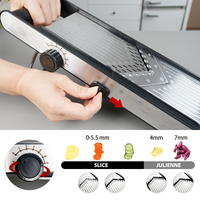 Super September Keuken 430 Roestvrij Staal Chopper Voedsel Groente & Fruit Verstelbare Mandoline Snijmachine