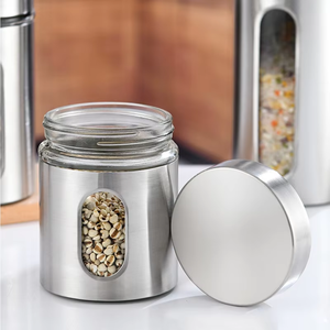 Conjunto de Recipientes de Armazenamento de Alimentos em Aço Inoxidável MIXWARES - Recipientes Herméticos com Tampas para Chá, Café, Açúcar, Grãos e Despensa - Product Image 4