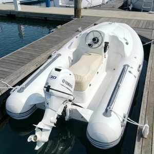 FUNSEA RIB360J, Yate Deportivo de Fibra de Vidrio de 12 Pies con Casco en V Profunda, Bote Rígido, Mini Bote Inflable de Pontones para <span class=keywords><strong>2</strong></span> Personas - Product Image 6